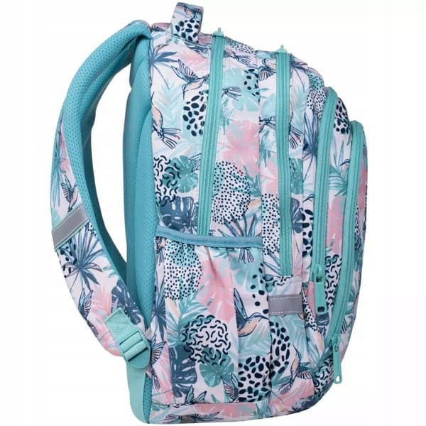 Drafter 3 Thai ungdomsryggsäck vit med blad blommor och fåglar Patio Coolpack