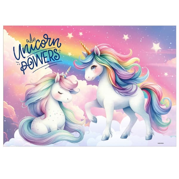 Skolbordsmatta dubbelsidig Unicorn 16 Derform