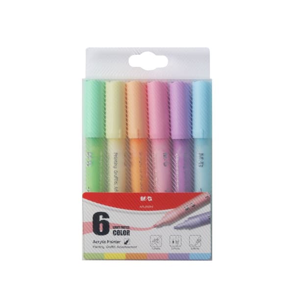 Akrylmarkører 1-2mm 6k Pastel M&G v2