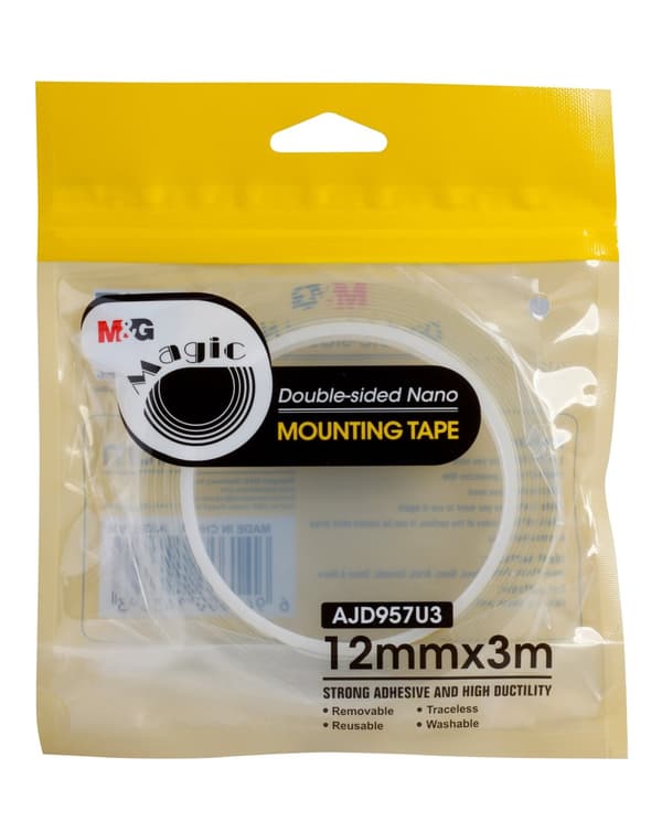 Nano Tape kaksipuolinen läpinäkyvä asennusteippi 12mm 3m MG