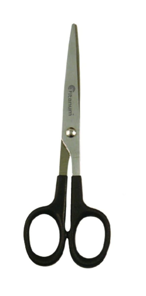 17 cm saks med sort håndtag Titanium