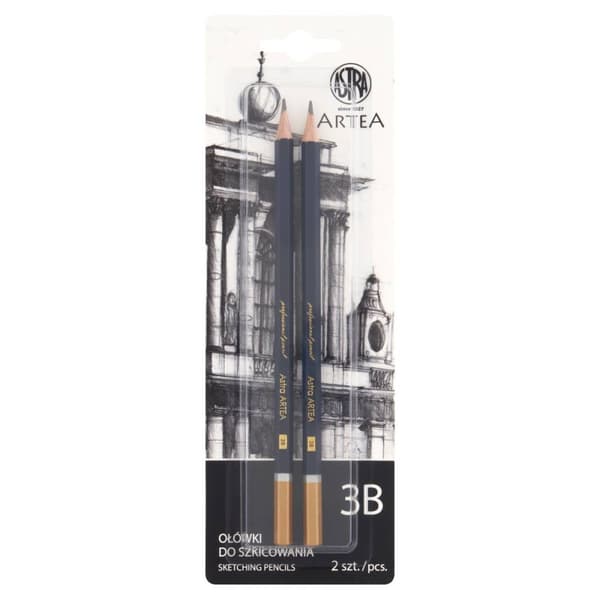 Blyant 3B blister 2 stk Astra Artea