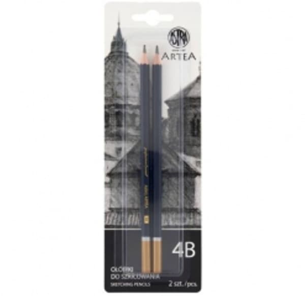 Blyant 4B blister 2 stk Astra Artea
