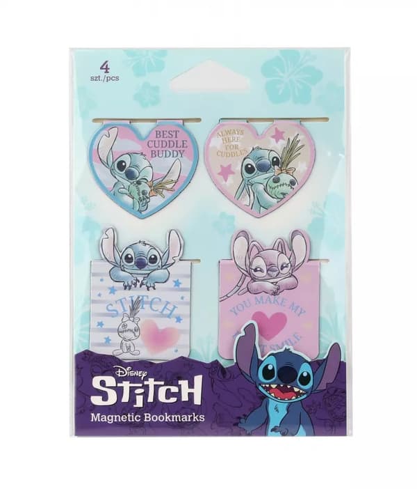 Magnetiske bogmærker Disney Fashion Stitch mønster 1 pakke 4 mix 2024