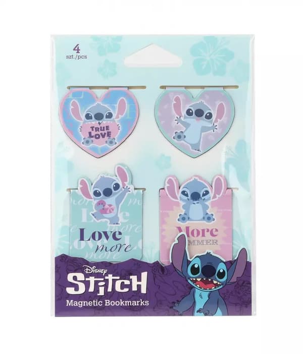 Disney Fashion Stitch Magnetic Bookmarks Pattern 2 Pack 4 Mix 2024