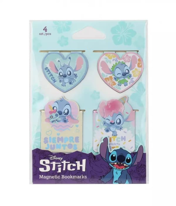Disney Fashion Stitch Magnetic Bookmarks Pattern 4 Pack 4 Mix 2024