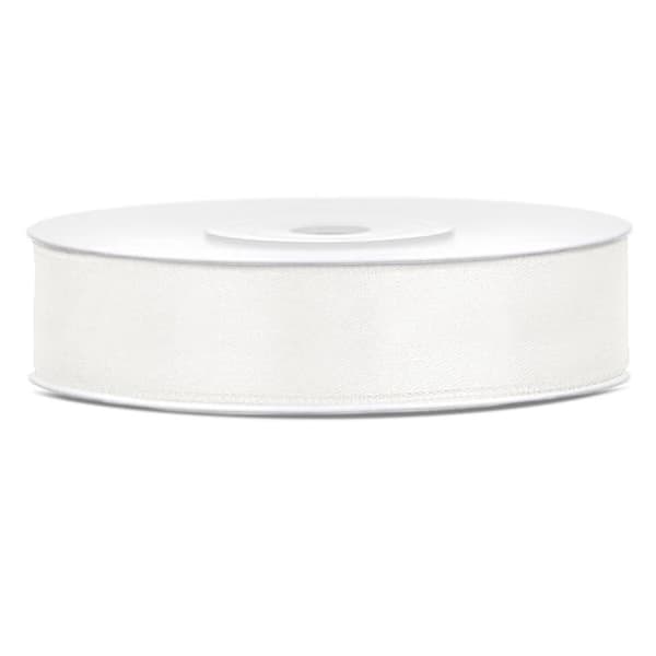 Satinband 12 mm/25 m Cream Light Party Deco