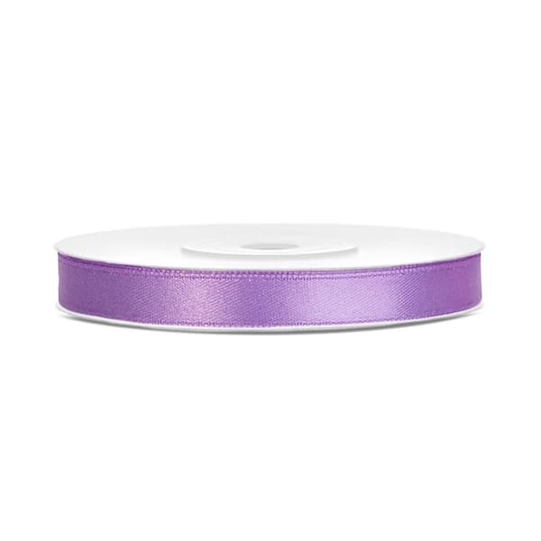 Satinbånd 6 mm x 25 m Lavendel