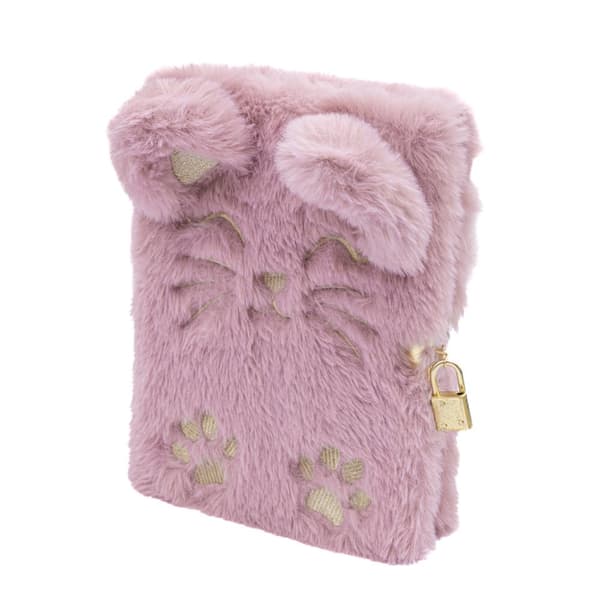 Plys dagbog med hængelås Klasse AstraPap Fluffy Kitty A5