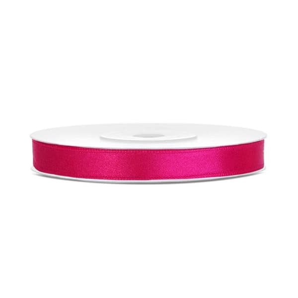 Satinbånd 6mm x 25m Mørk Pink