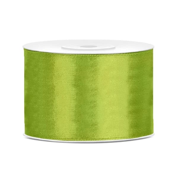Satinbånd 50mm/25m Apple Green Party Deco