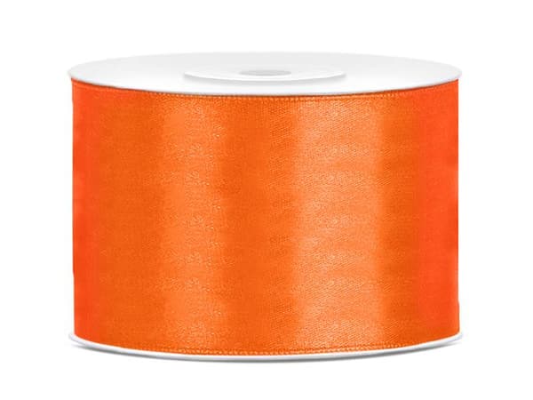 Satinbånd 50mm/25m Orange Party Deco
