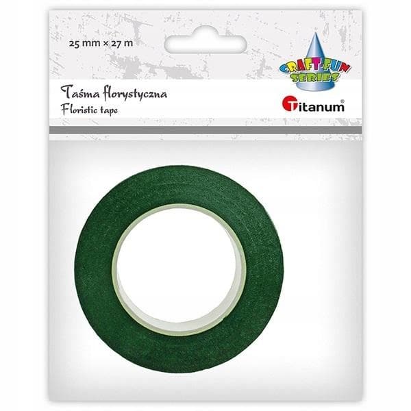 Blomstertape 25mmx27m grøn Titanum