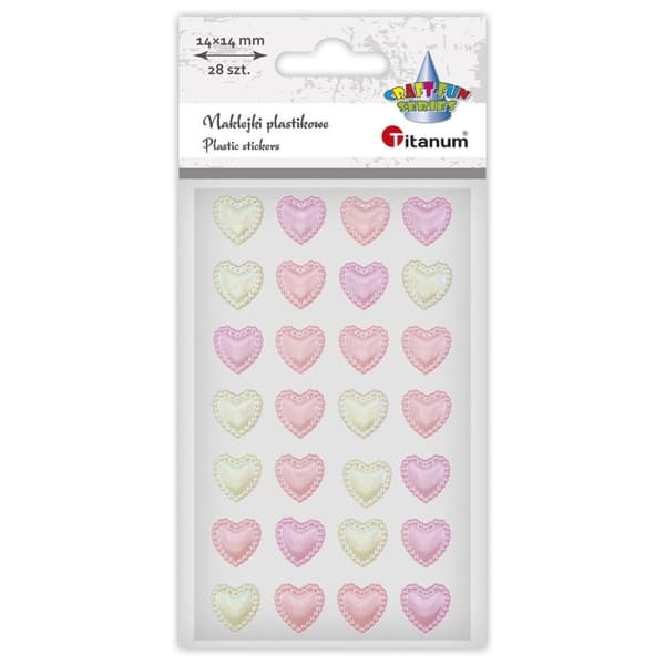 Kristallitarrat muoviset sydämet 14x14mm 28kpl Titaania