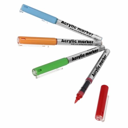 Set med 4 intensiva Starpak akrylpenselmarkörer