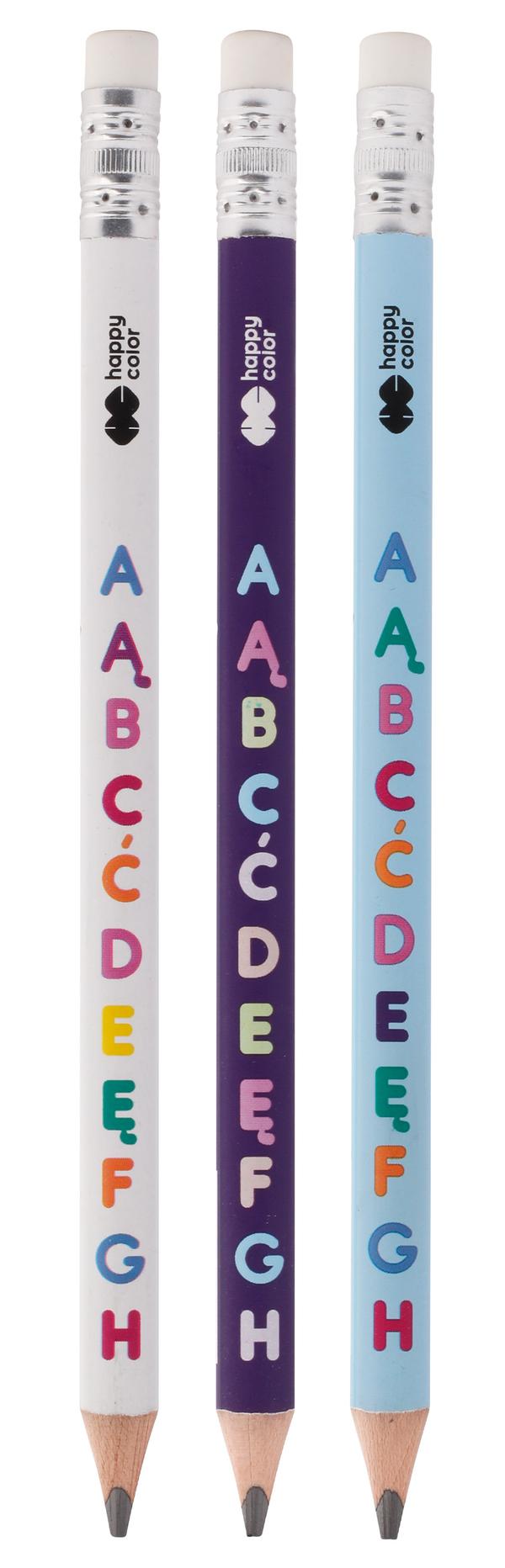 Happy Color Jumbo Triangular 2B Alphabet Learning Pencil