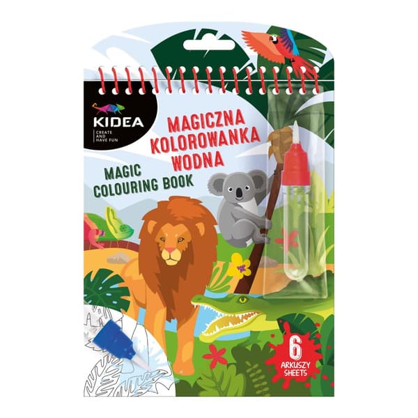 Magisk vattenmålarbok med Kidea Safari Marker