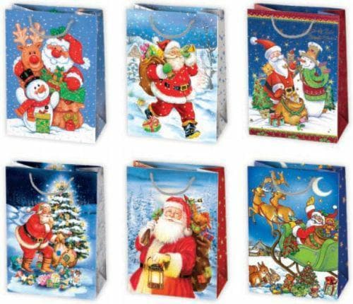Jule julemanden dekorativ taske mix 23x32cm Polmak