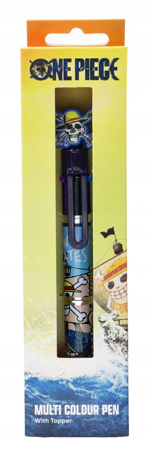 Penna med figurin 6-färgad One Piece Going Merry Pyramid