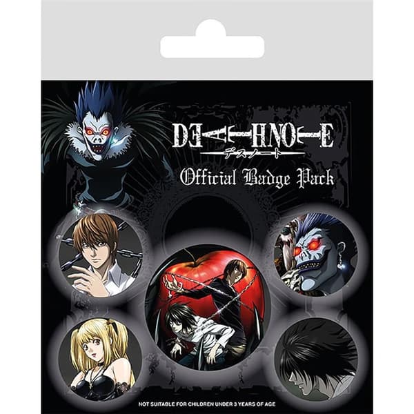 Death Note Pyramid Pin Set 5 kpl