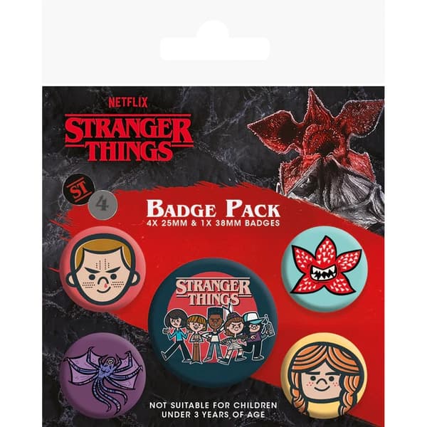 Stranger Things Pyramid Pin Set om 5