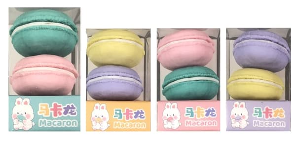 Macaron blyant viskelæder macarons pakke med 2 Tochain
