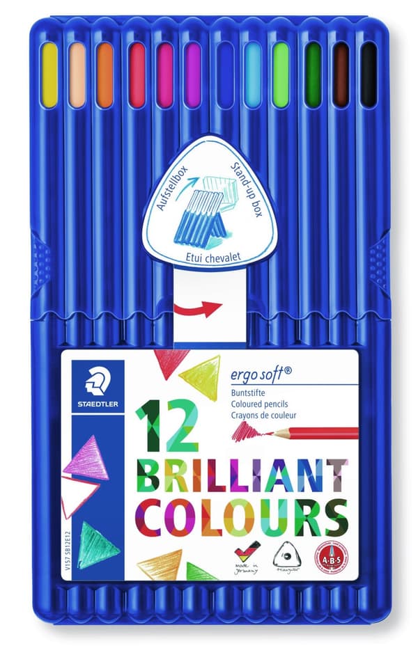 Akvarelblyanter 12 farver Ergosoft Staedtler