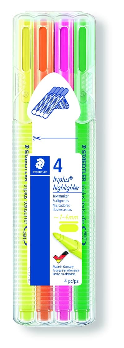 Triplus Textsurfer Highlighter 4 farver Staedtler