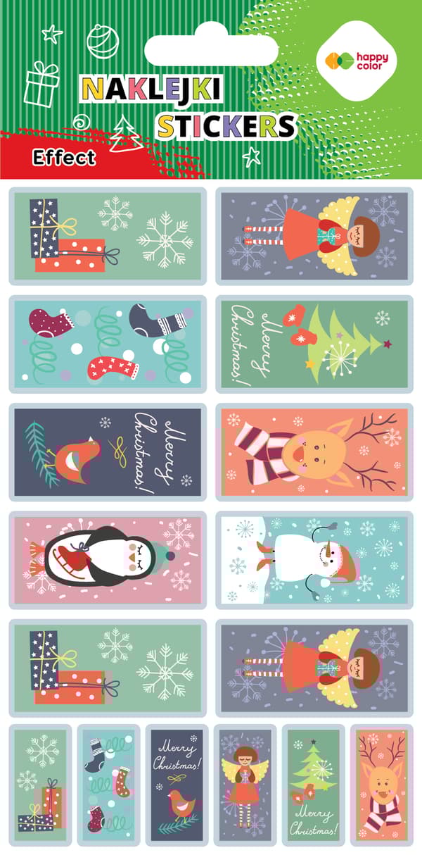 Xmas EFFECT -tarrat - Xmas Stamp Happy Color