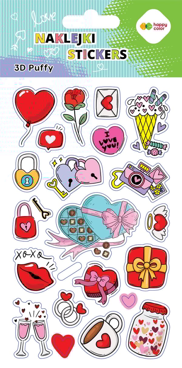 Puffy tarrat - Valentines Happy Color