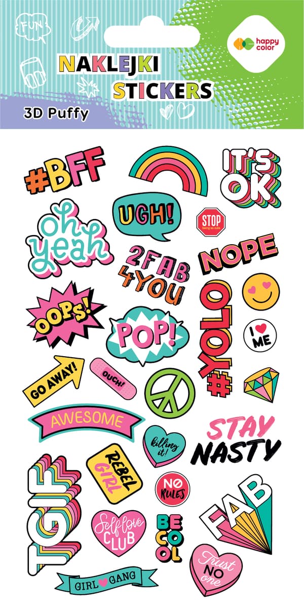 Puffy Tarrat - Funky Text Happy Color