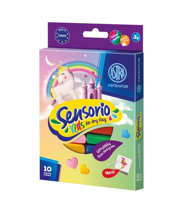 Sensorio Kids Modeling Clay Unicorn 10 färger Astra