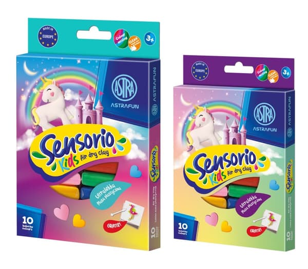 Sensorio Kids Modeling Clay Unicorn 10 färger Astra