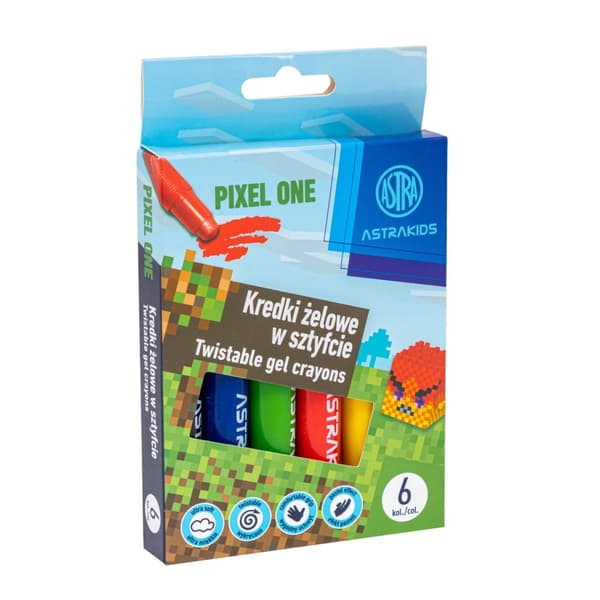 Gelpennor Sticks 6 st AstraKids PixelOne Astra