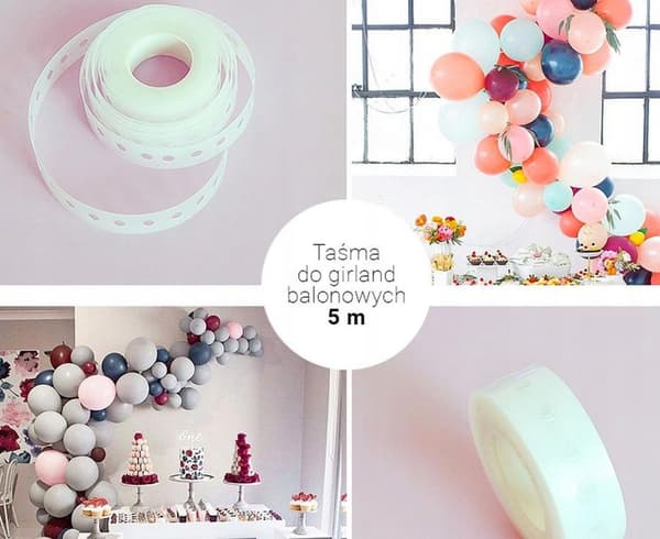 Ballonggirlangtejp transparent 12mmx5m