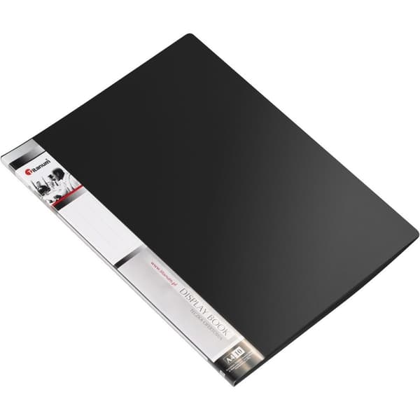 A4 sort 10-lommers Titanium displaymappe