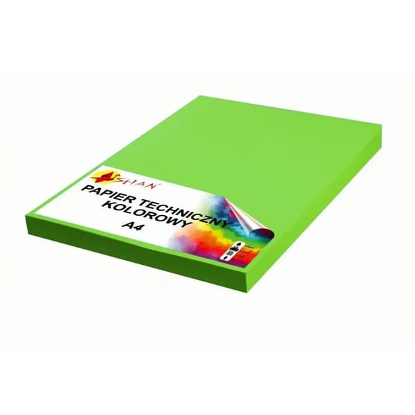 Tekniskt papper A4 220g grön neon v2 50 ark