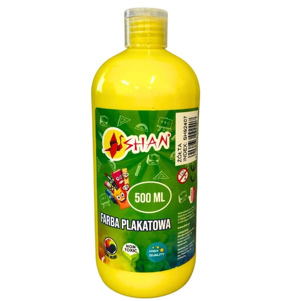 Plakatmaling gul 500 ml Shan