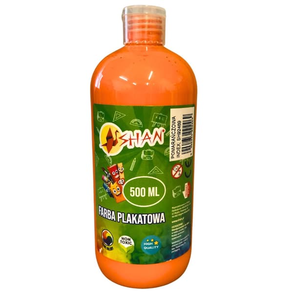 Plakatmaling orange 500 ml Shan