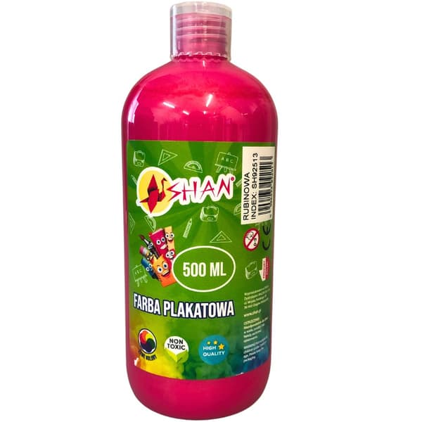 Plakatmaling rubin 500 ml Shan