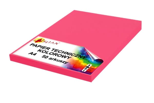 Teknisk papir A4 280g intens pink 50 ark