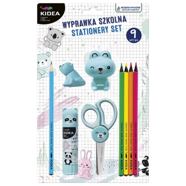 Skolesæt 9 stk Kidea Bamse