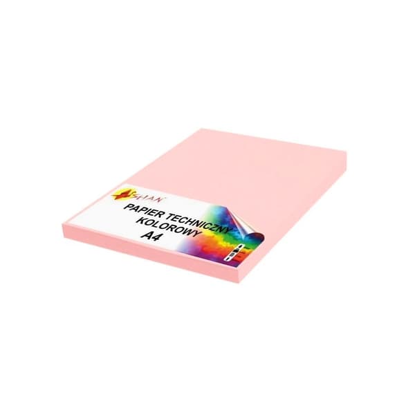 Tekniskt papper A4 180g rosa pastell v2 50 ark