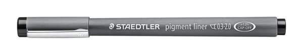 Pigment Liner 2,0mm mejsel sort Staedtler
