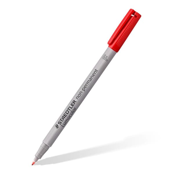 Färgade foliemarkörer 4 st. tvättbar F Lumocolor Staedtler