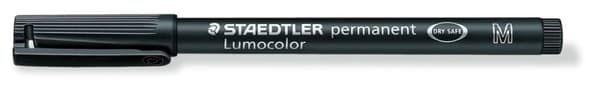 Permanent Folie Marker M Sort Lumocolor Staedtler