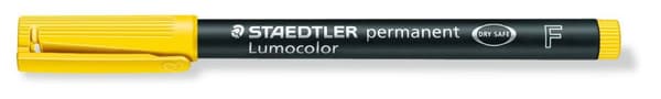 Permanent Folie Marker F Gul Lumocolor Staedtler