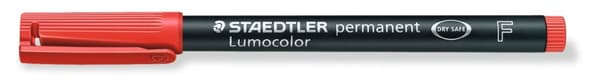 Pysyvä foliomerkki F Red Lumocolor Staedtler