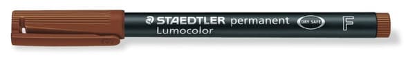 Pysyvä foliomerkki F Ruskea Lumocolor Staedtler