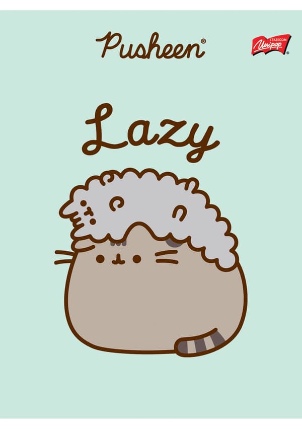 Notebook A5 32k tofarvet smal linje Pusheen Majewski